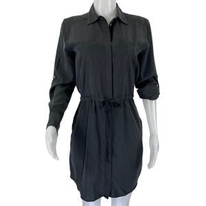 Lou & Grey Deep Gray Lightweight Vacation Casual Super Soft Dress S
